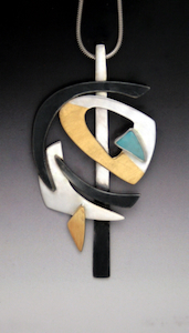 Click to view detail for MB-P394 Pendant, Tree of Joy Turquoise $1320